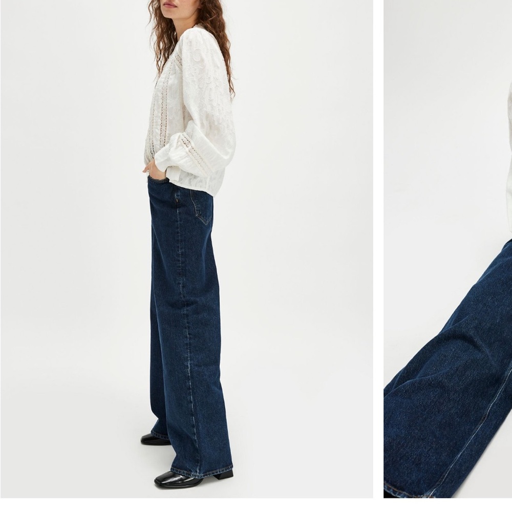 Agolde Dame High Rise Wide Leg Jeans - Picture 2 of 7